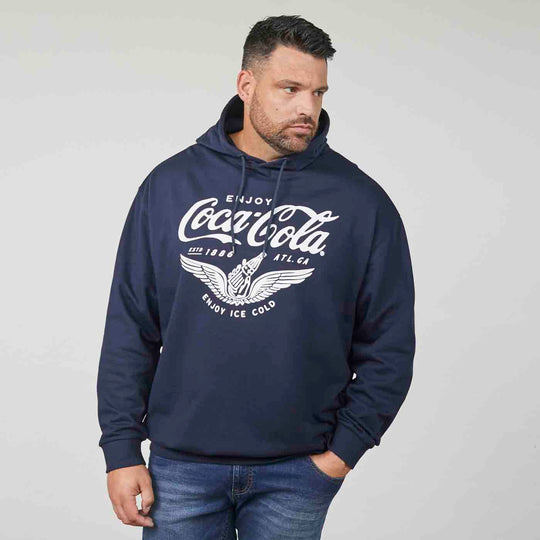 Coca Cola Kapuzen Sweat-Shirt mit Druck in Übergröße von Allsize