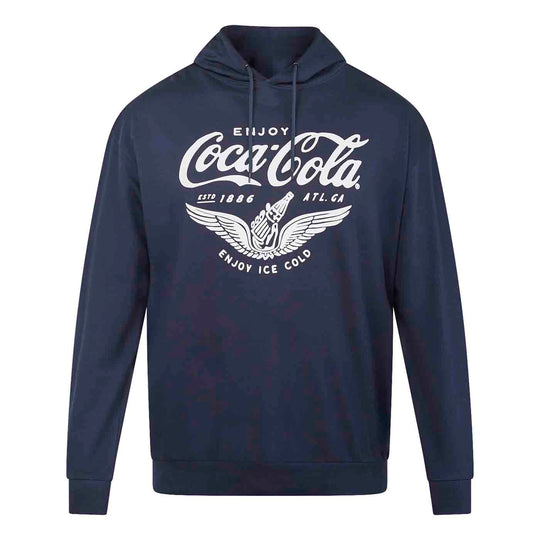 Coca Cola Kapuzen Sweat-Shirt mit Druck in Übergröße von Allsize