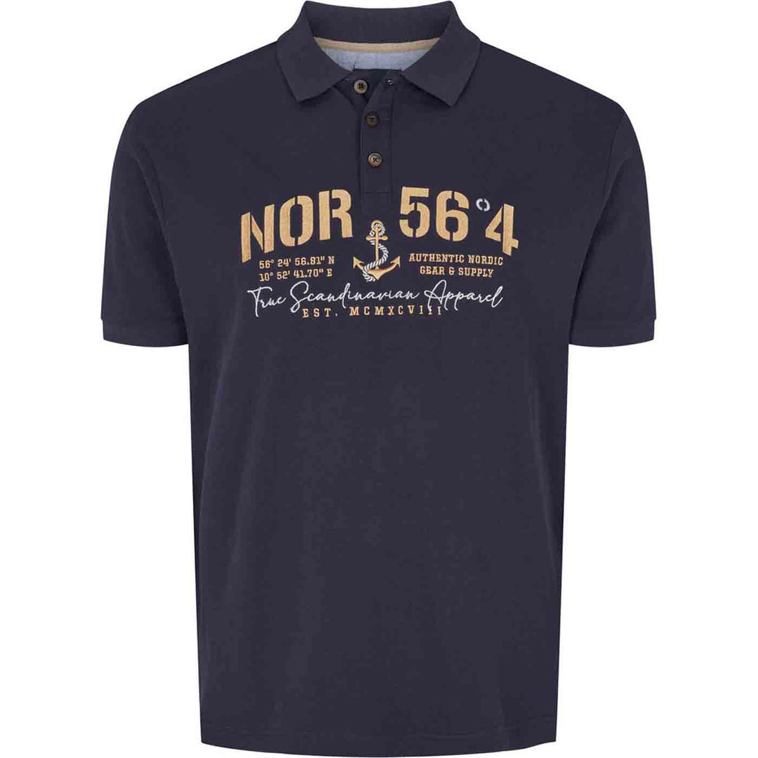 Polo-Shirt North mit Druck kurzarm in Übergröße von ALLSIZE