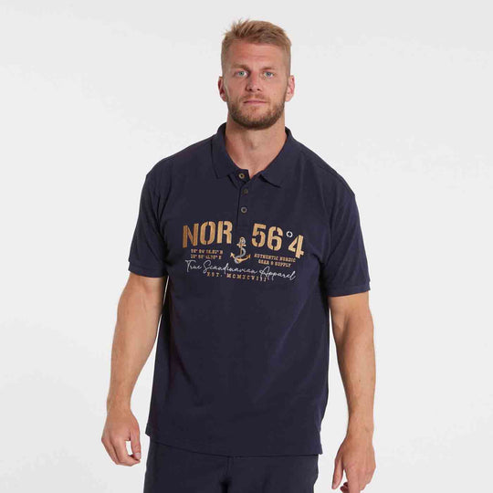 Polo-Shirt North mit Druck kurzarm in Übergröße von ALLSIZE