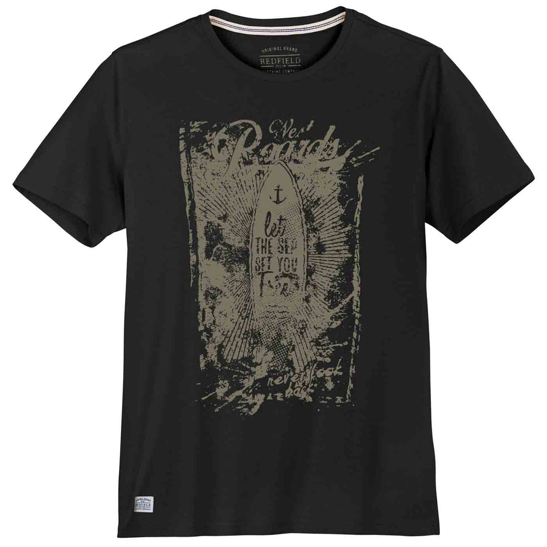 T-Shirt bedruckt kurzarm in Übergröße von Redfield