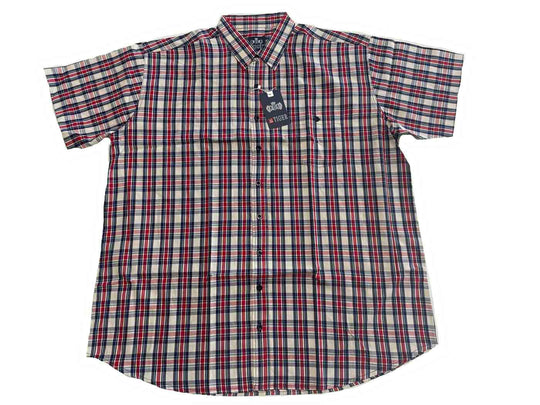 Hemd karriert kurzarm in Übergröße von BigTiger