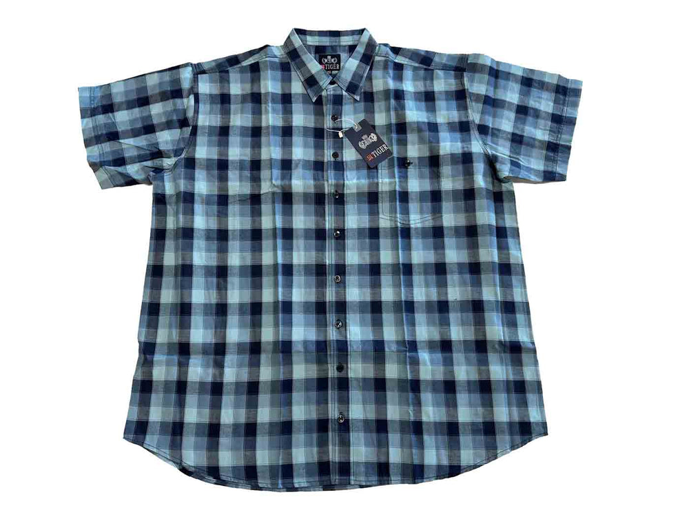 Karo Hemd kurzarm in Übergröße von BigTiger