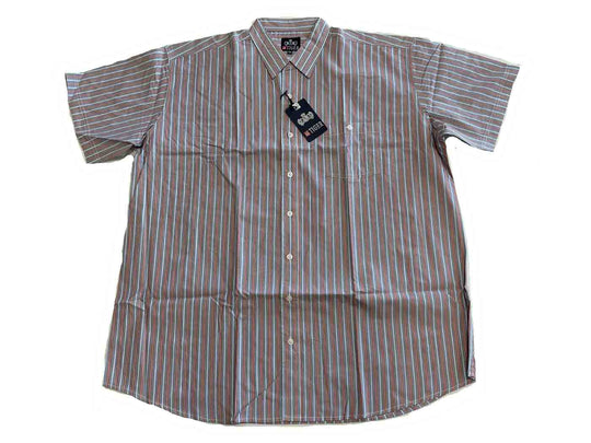 Karo Hemd Stribs kurzarm in Übergröße von BigTiger