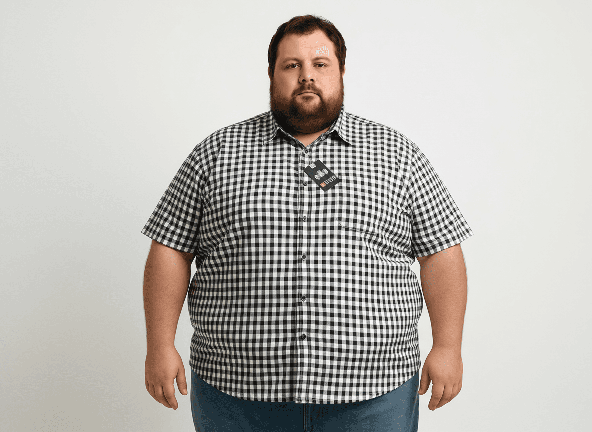 Karo Hemd kurzarm in Übergröße von BigTiger