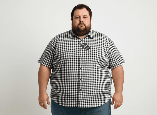 Karo Hemd kurzarm in Übergröße von BigTiger