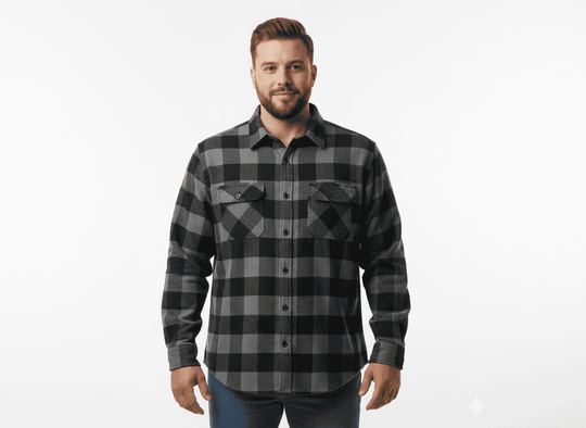 Holzfällerhemd langarm in Übergröße von Kamro