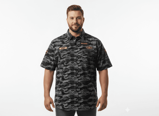 Bedrucktes Hemd kurzarm in Übergröße von Kamro