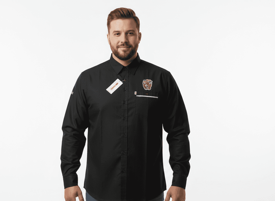 Bedrucktes Hemd EMB Contrast Langarm in Übergröße von Kamro