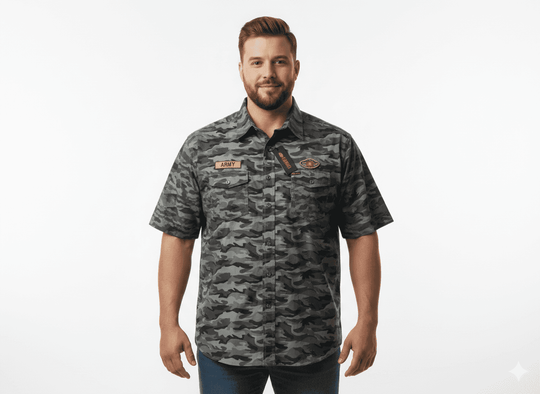 Bedrucktes Hemd Langarm in Übergröße von Kamro