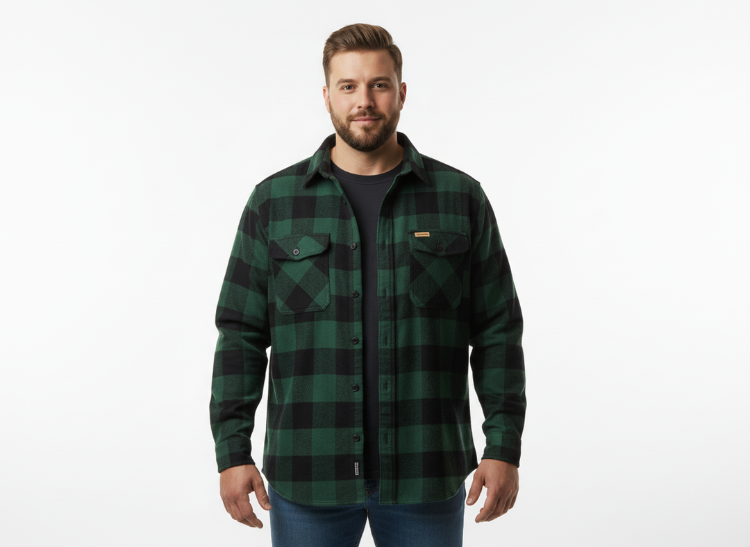 Holzfällerhemd langarm in Übergröße von Kamro