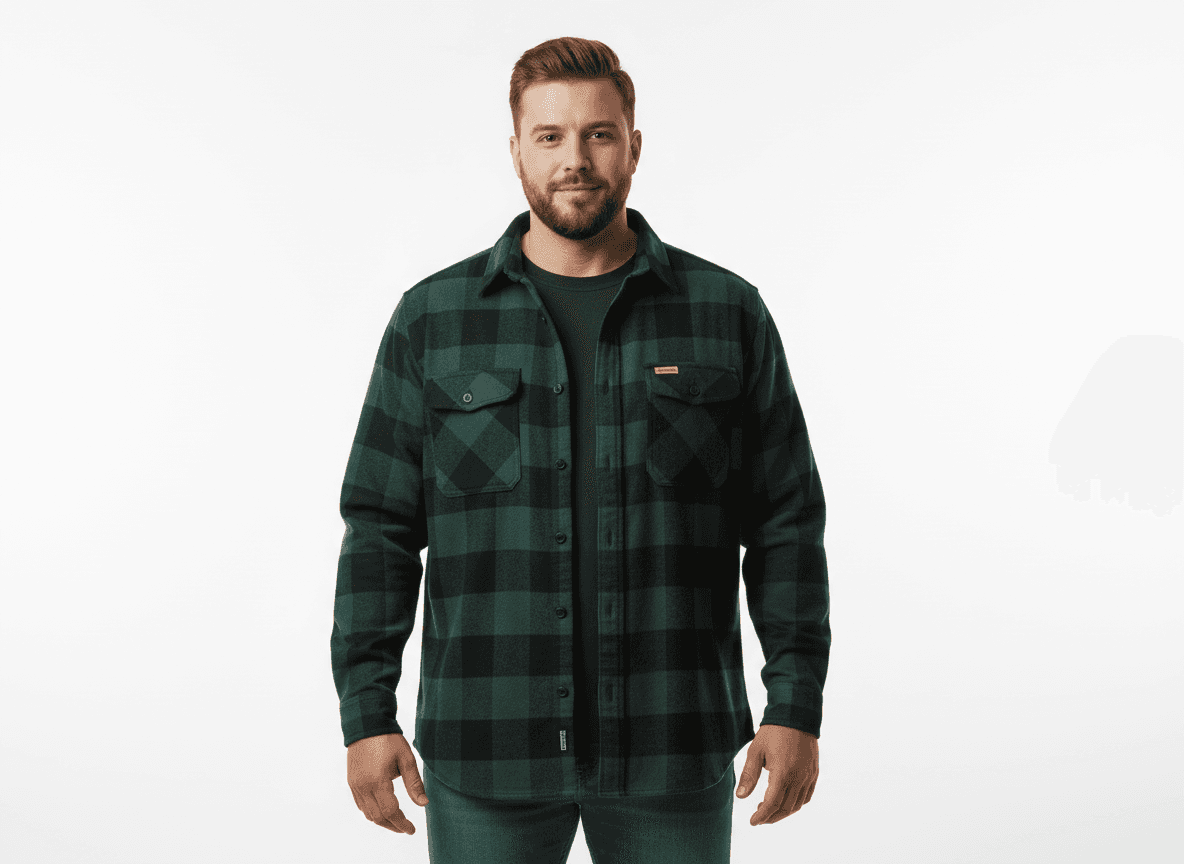 Holzfällerhemd langarm in Übergröße von Kamro