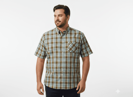 Karo Hemd kurzarm in Übergröße von BigTiger