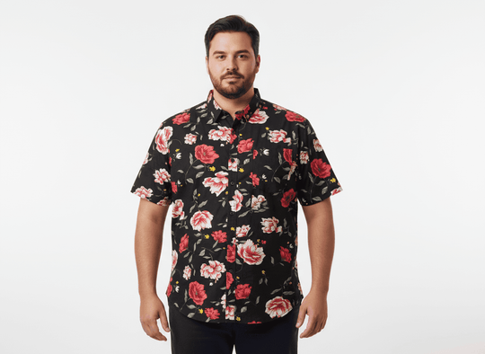 Hawai Hemd kurzarm in Übergröße von BigTiger