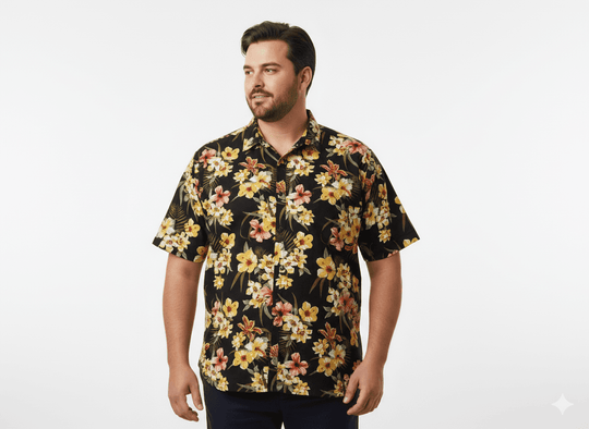 Hawai Hemd kurzarm in Übergröße von BigTiger