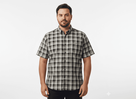 Karo Hemd kurzarm in Übergröße