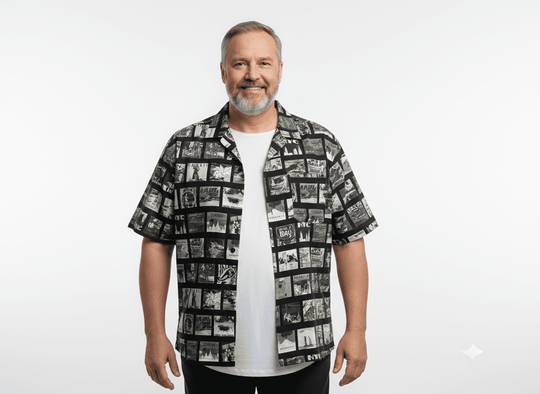 Bedrucktes Hemd kurzarm in Übergröße von Kamro
