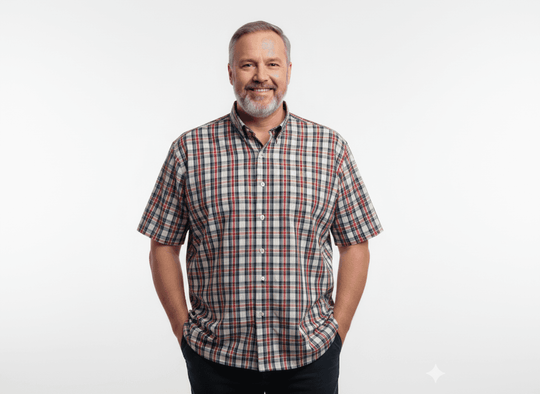 Hemd karriert kurzarm in Übergröße von BigTiger