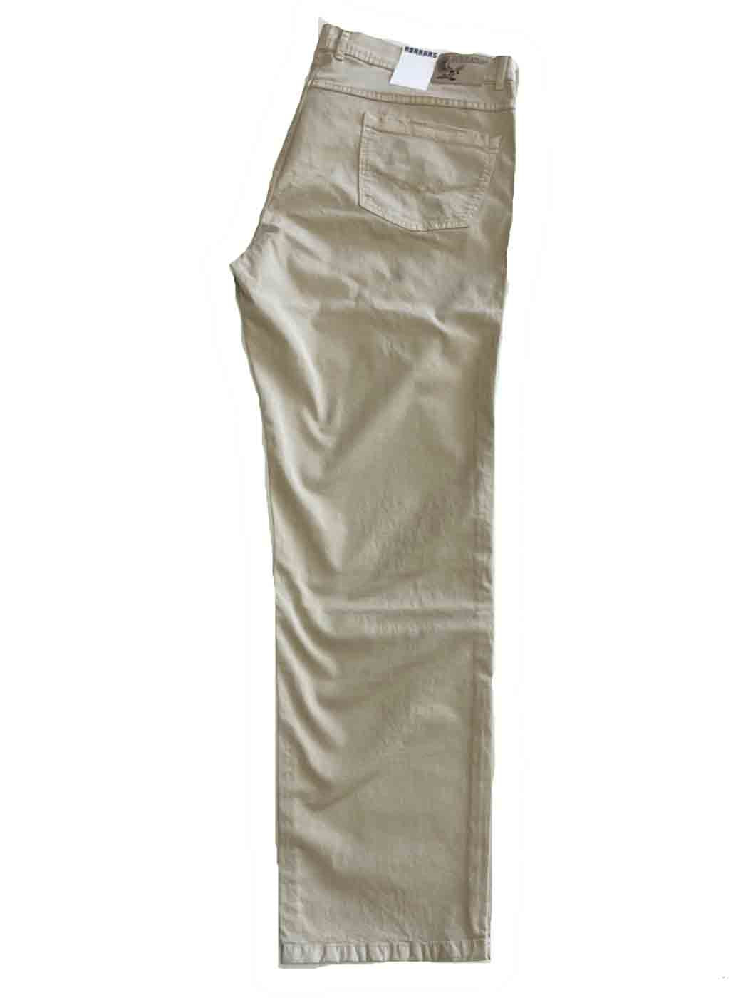 Beige Basic Jeanshose von BigTiger mit geradem Schnitt und einer Gesäßtasche