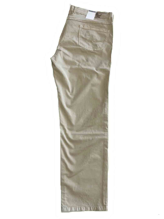 Beige Basic Jeanshose von BigTiger mit geradem Schnitt und einer Gesäßtasche