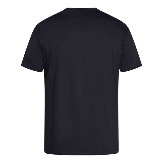 Schwarzes Allsize AC/DC T-Shirt Herren Übergröße Rückansicht mit Kurzarm und Rundhalsausschnitt