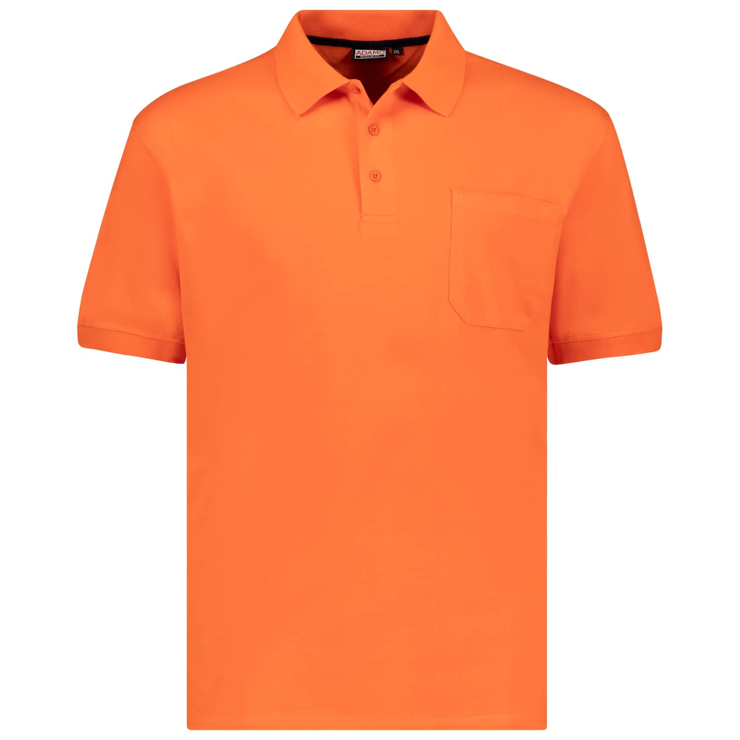 Adamo herren polo shirt in Orange mit Brusttasche und kurzem Arm für lässigen Stil