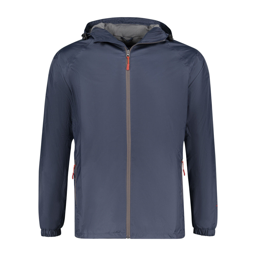 Adamo Regenjacke Herren Übergröße 4XL-10XL in dunkelblau mit Kapuze und Reißverschluss