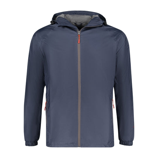 Adamo Regenjacke Herren Übergröße 4XL-10XL in dunkelblau mit Kapuze und Reißverschluss