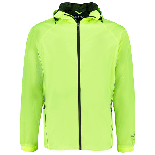 Adamo Regenjacke Herren Übergröße 4XL-10XL in neongrün mit Kapuze und Reißverschluss