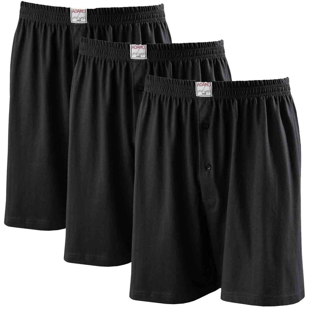 Adamo schwarze Boxershorts im 3er Pack aus übergrößen kleidung komfortable Passform