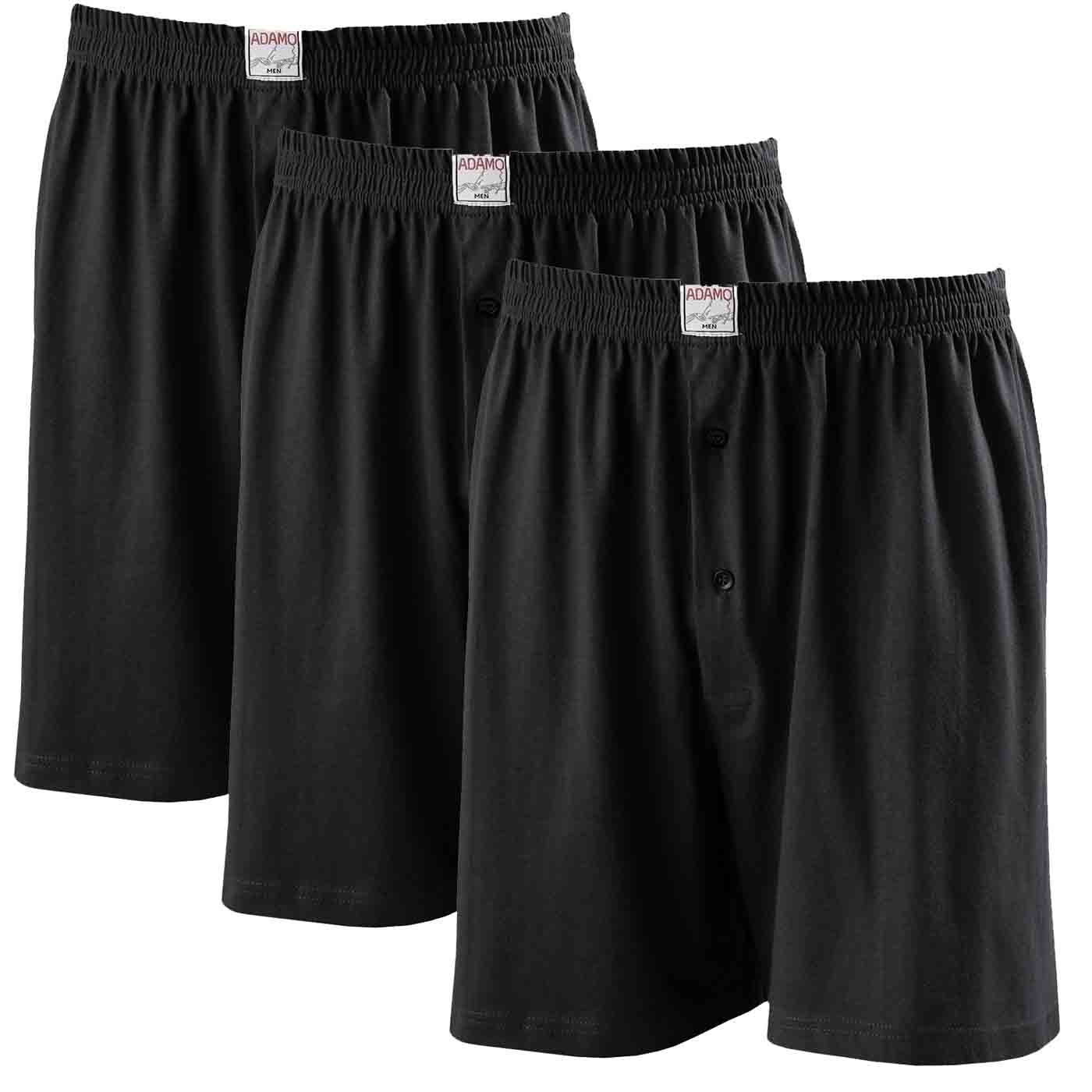 Adamo schwarze Boxershorts im 3er Pack aus übergrößen kleidung komfortable Passform
