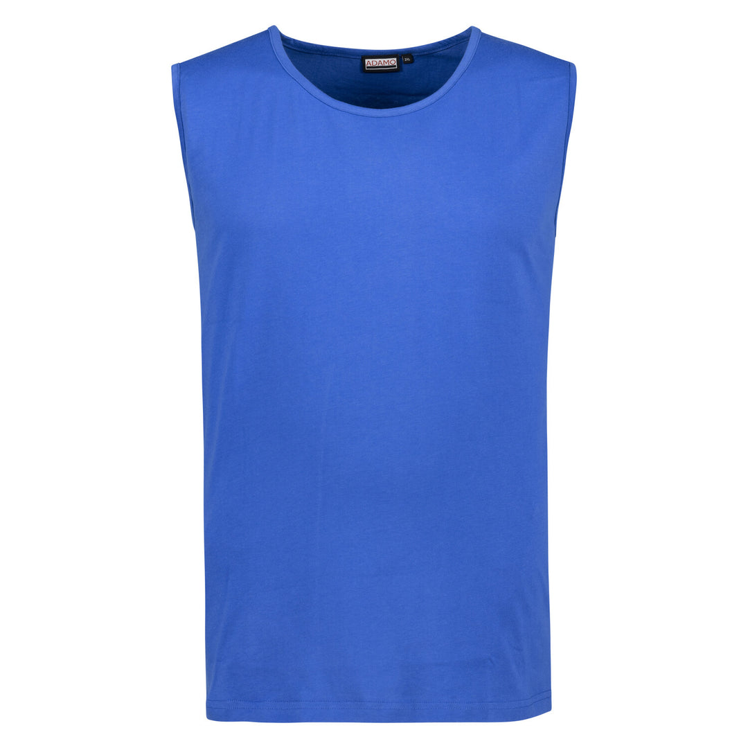 Blaues Adamo tank-top ohne Ärmel aus weichem Stoff für Herren