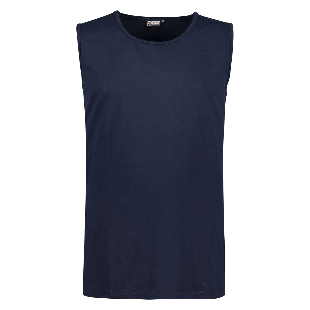 Adamo navy blaues Tank-Top aus Baumwolle für Herren in klassischem Schnitt