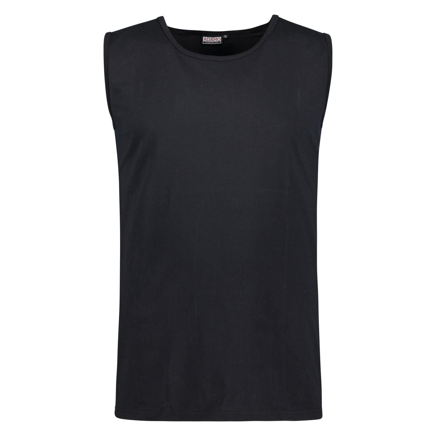 Schwarzes Adamo tank-top aus Baumwolle für Herren mit rundem Ausschnitt und ärmellos