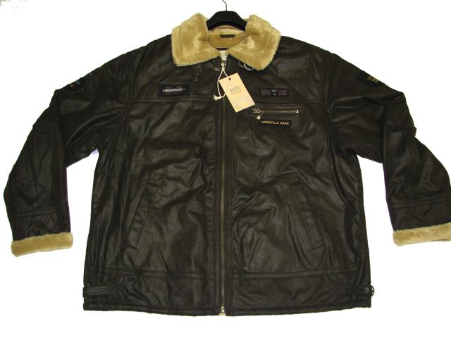 Winter-Leder-Jacke braun  in Übergröße von ALLSIZE