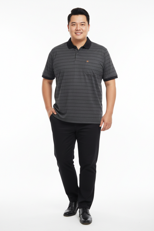 Polo-Shirt kurz in Übergröße von ALLSIZE