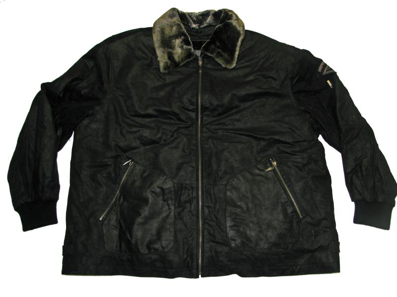 Winter-Leder-Jacke in Übergröße von ALLSIZE