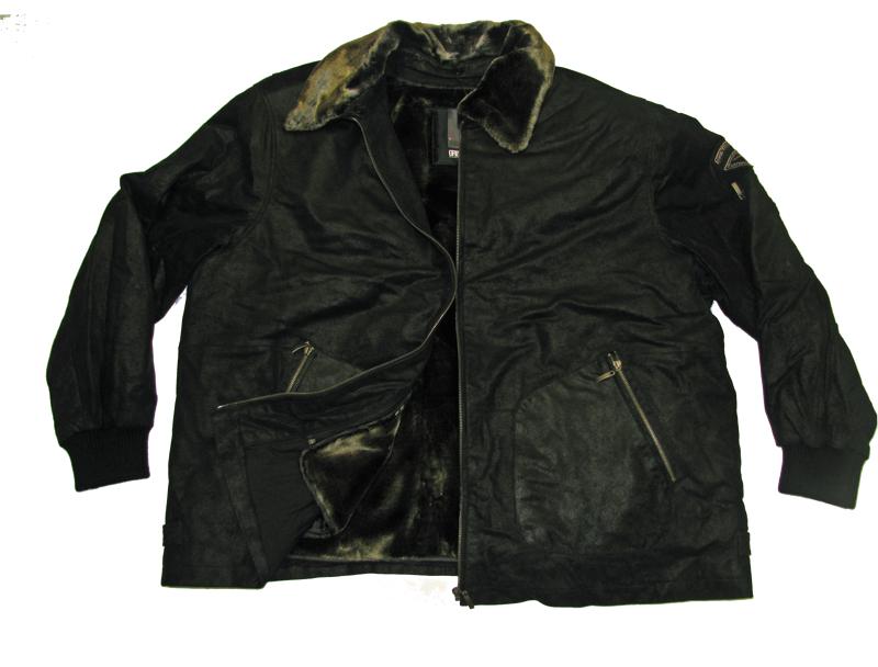 Winter-Leder-Jacke in Übergröße von ALLSIZE