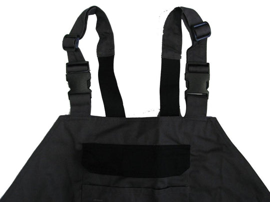 Schwarze Berufs-Latzhose von BigTiger mit verstellbaren Trägern Arbeitslatzhose Übergröße Herren