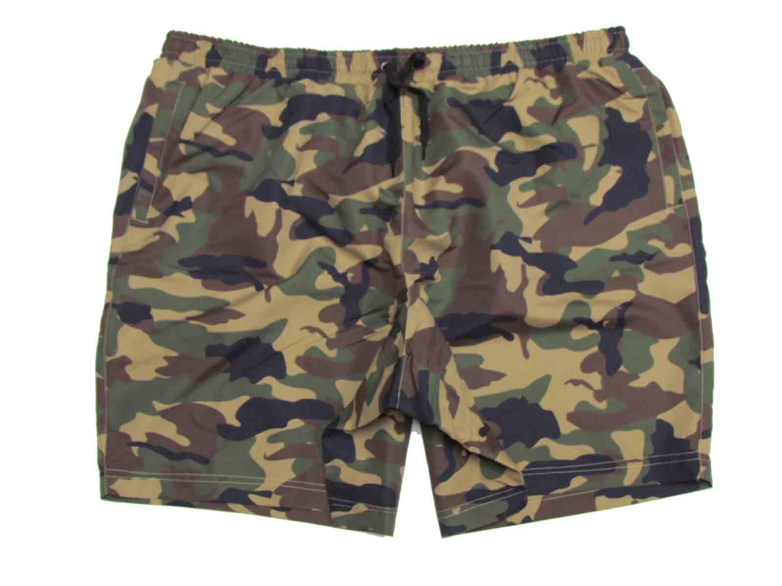 Badehose für Herren in Camouflage-Design mit elastischem Bund und Kordelzug von BigTiger