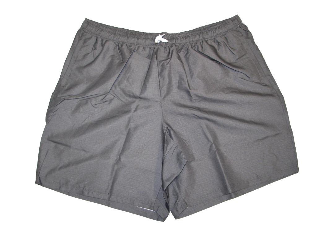 BigTiger graue Badeshorts für Herren mit elastischem Bund und Kordelzug