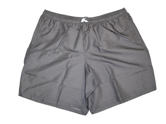 BigTiger graue Badeshorts für Herren mit elastischem Bund und Kordelzug