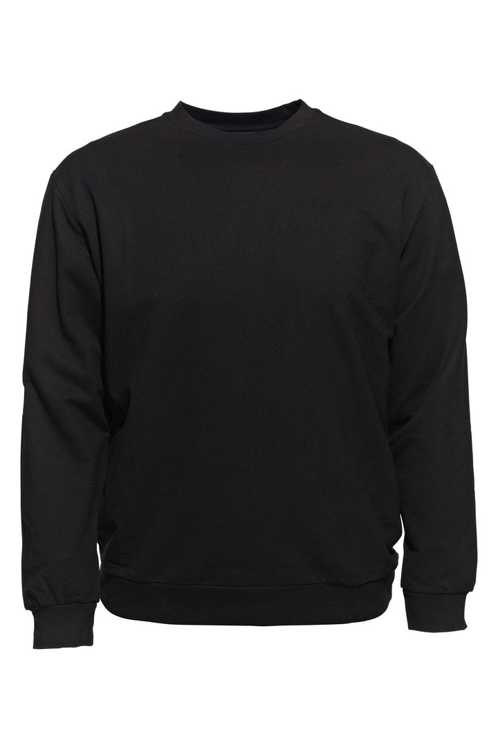 Schwarzes Sweatshirt von Ahorn Sport mit Bund und langärmligem Design für Komfort