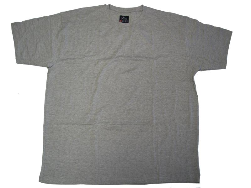 BigTiger graues basic t-shirt aus Baumwolle mit Rundhalsausschnitt und kurzen Ärmeln