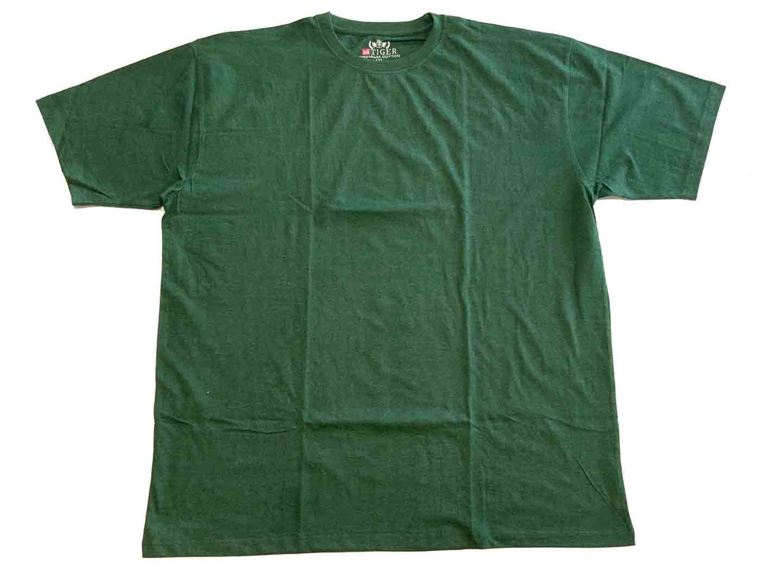 BigTiger basic t shirt in grün aus Baumwolle mit kurzem Arm und Rundhalsausschnitt