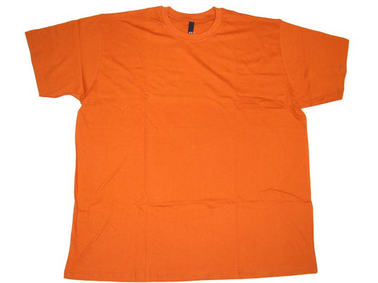 BigTiger orangefarbenes basic t-shirt aus Baumwolle mit Kurzarm und Rundhalsausschnitt