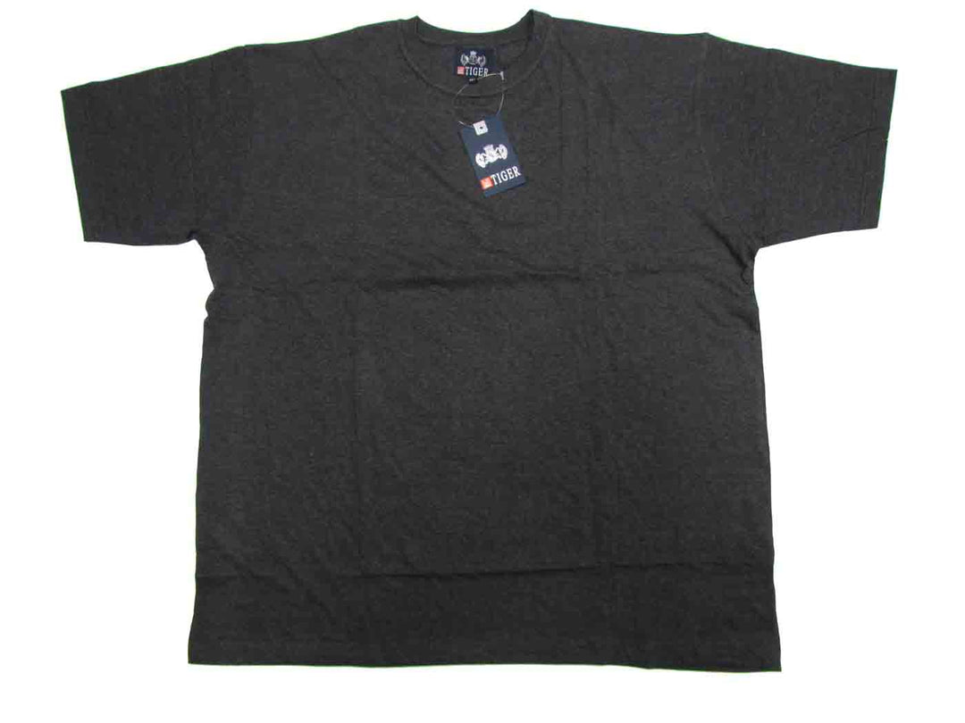 Schwarzes Basic T Shirt von BigTiger mit Kurzarm und rundem Ausschnitt für den Alltag