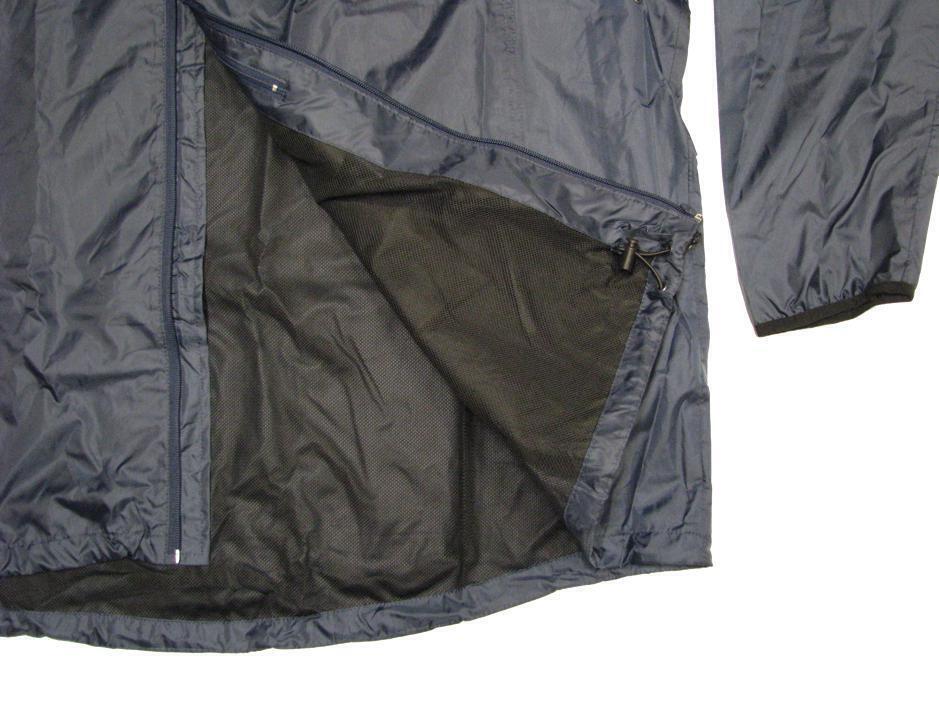 BigTiger regenjacke herren in dunkelblau mit Fleecefutter und Reißverschluss geöffnet