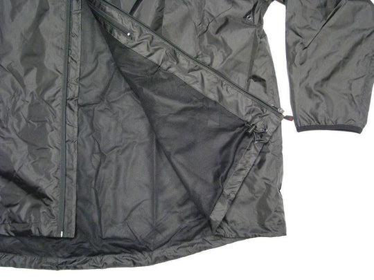 Schwarze regenjacke herren von BigTiger mit Reißverschluss und Innenfutter für optimalen Wetterschutz