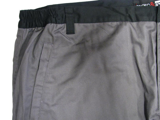 Arbeitshose Berufshose in Übergröße von BigTiger mit elastischem Bund und robustem Material in Grau und Schwarz